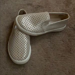 Gold Slip-on loafers